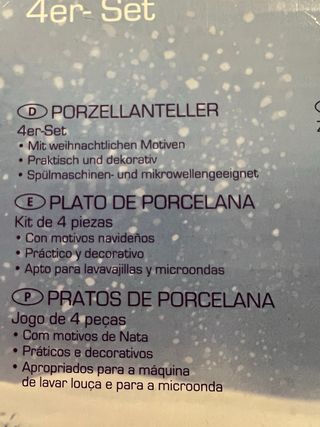 Platos pequeños de Navidad - Set de 4 J