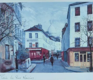 Postal GEORGES B. Paris Rue Montmartre