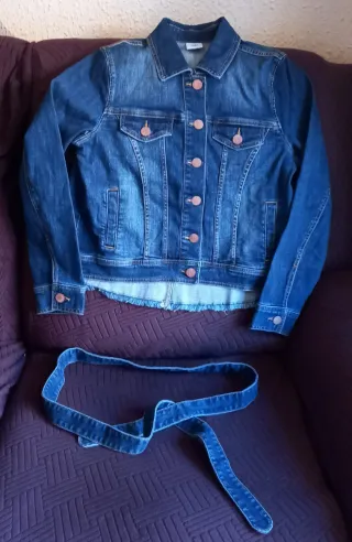 Chaqueta tejana mujer azul. Nueva!