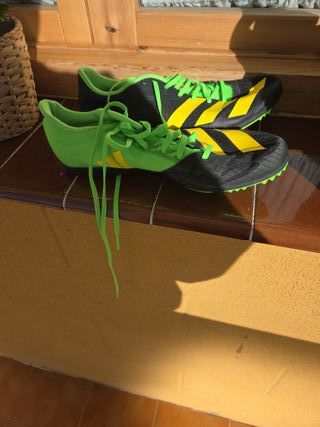 Zapatillas Atletismo Adidas Clavos Verde Amarillo