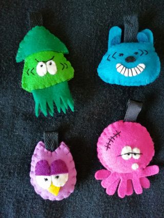 Llaveros de fieltro hechos a mano