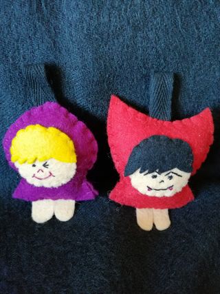 Llaveros de fieltro hechos a mano