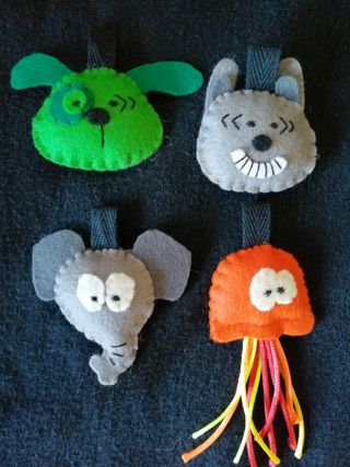 Llaveros de fieltro hechos a mano