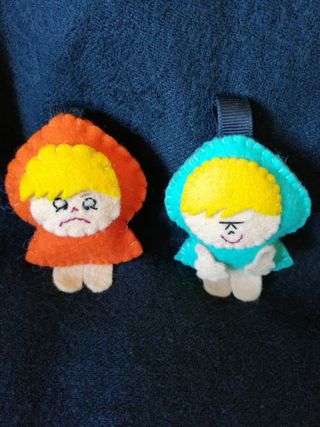 Llaveros de fieltro hechos a mano