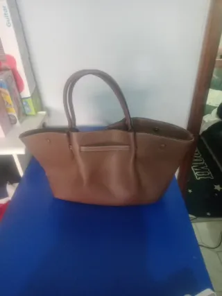 Bolso de mano marrón para mujer