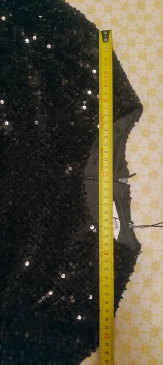 Vestido Mango lentejuelas negro