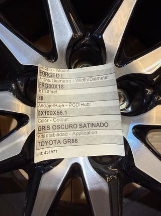 Llantas 18” 5x100 - Juego de 4