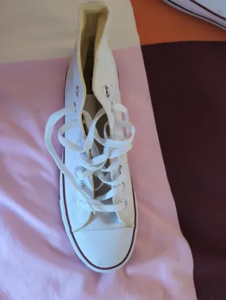 Zapatillas Tipo Converse Blancas Altas