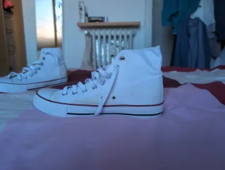 Zapatillas Tipo Converse Blancas Altas