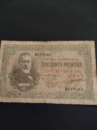 Billete 50 Pesetas Banco de España 1940