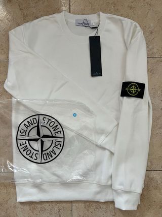 Sudadera Stone Island Blanca Talla S