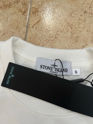 Sudadera Stone Island Blanca Talla S