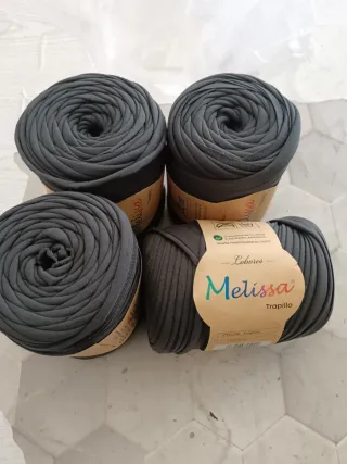 4 Ovillos Trapillo Melissa Gris Oscuro Antracita