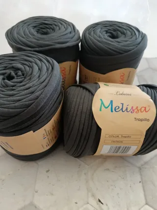4 Ovillos Trapillo Melissa Gris Oscuro Antracita