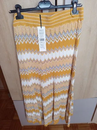 Falda larga MORGAN zig-zag multicolor talla XL