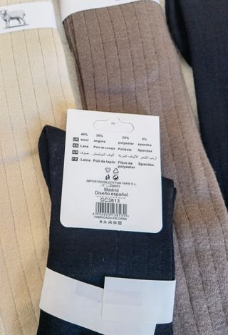 5 pares Calcetines largo lana mujer talla 35-40