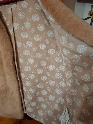 Chaleco pelo sintético beige talla única