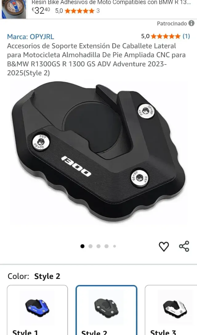 Extensión Soporte Caballete Lateral Moto