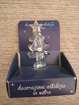 Albero di Natale in vetro in miniatura. Nuovo.