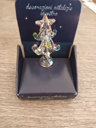 Albero di Natale in vetro in miniatura. Nuovo.
