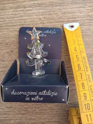 Albero di Natale in vetro in miniatura. Nuovo.