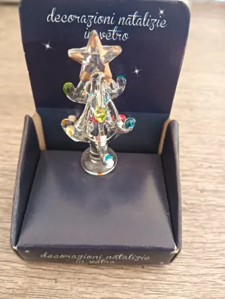 Albero di Natale in vetro in miniatura. Nuovo.
