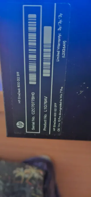 HP EliteDesk Ordenador Sobremesa Negro