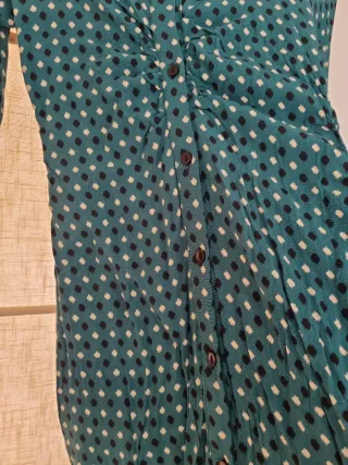 Vestido verde estampado talla XS