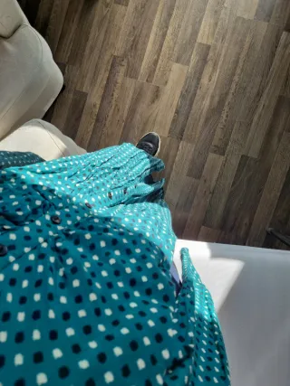 Vestido verde estampado talla XS