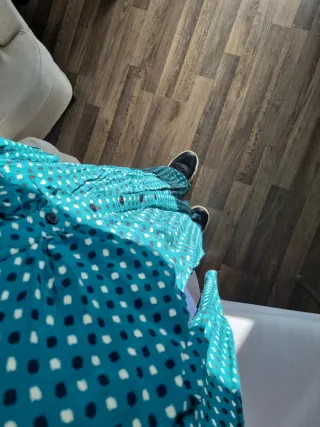 Vestido verde estampado talla XS