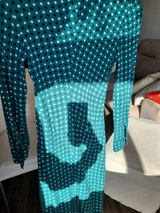 Vestido verde estampado talla XS