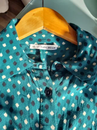 Vestido verde estampado talla XS