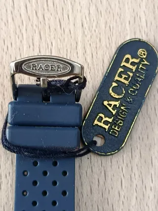 Reloj Racer Cronógrafo Azul y Plateado. Nuevo.