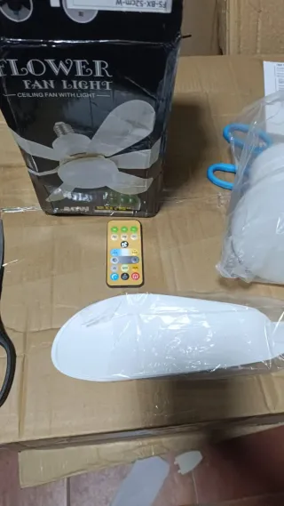 Ventilador Techo LED LOGT con Mando y Luz