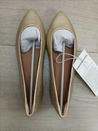 Bailarinas con Puntera en Pico Doradas Talla 38.5