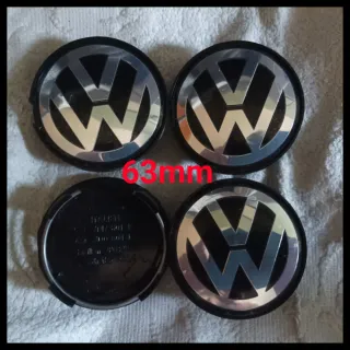 Tapabujes Volkswagen 63mm centro rueda llanta logo