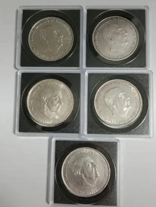 5 Monedas 100 Pesetas 1966 Franco