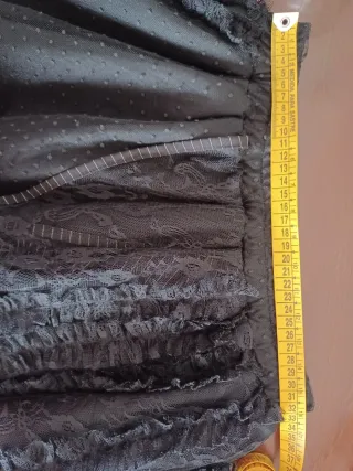 Falda gótica capas y flecos de encaje