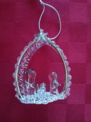 Presepe in vetro in miniatura, Nuovo.