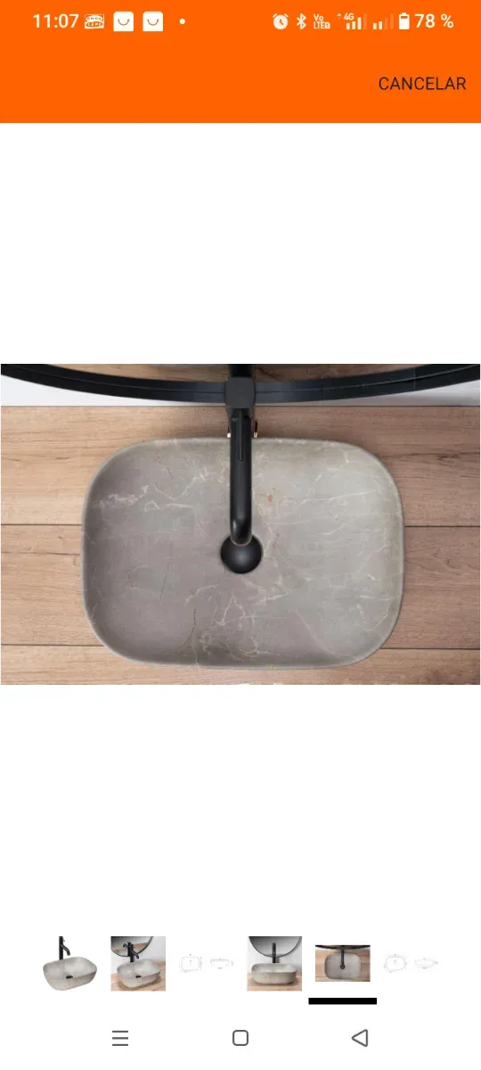 Lavabi sopra piano in marmo