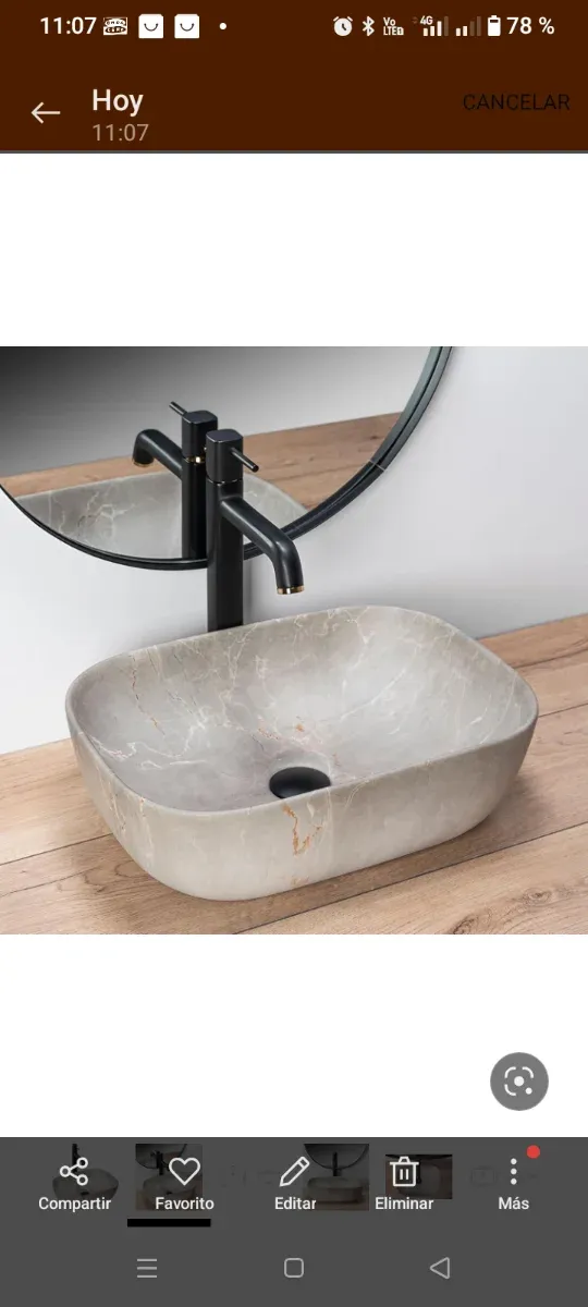 Lavabi sopra piano in marmo