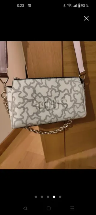 Bolso Tous Blanco y Plateado