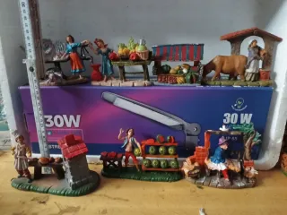 Pastori presepe diorama vintage