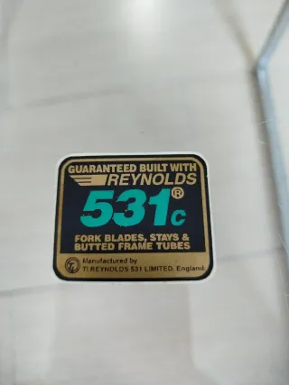 Pegatina Reynolds 531 Tubos Bicicleta