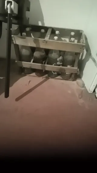 Scatola di legno con bottiglie antiche