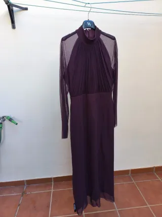 Vestido largo invitada morado