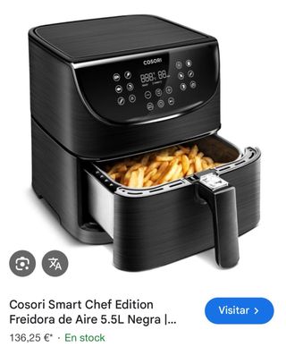 Freidora de Aire Cosori 5.5L Negra