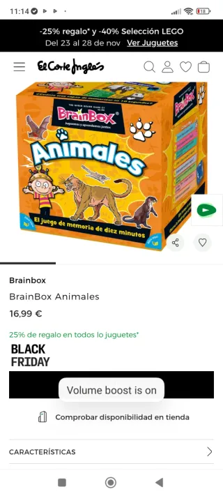 BrainBox Animales Juego de Mesa