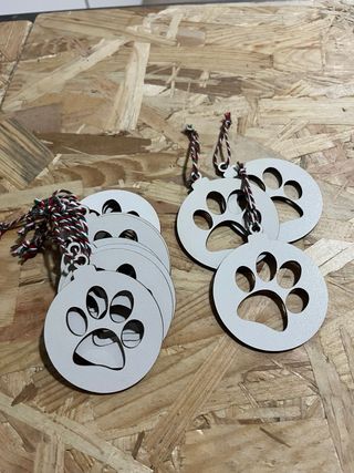 12 Bolas Navidad Huella Mascota