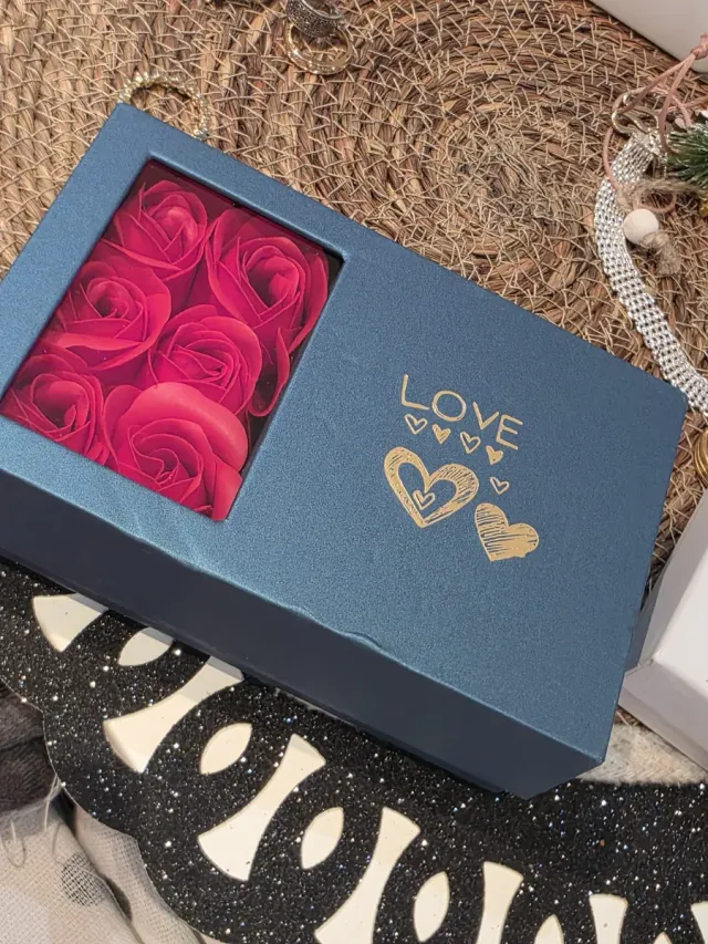 Conjunto de Prata de Lei com Estojo de Presente Azul